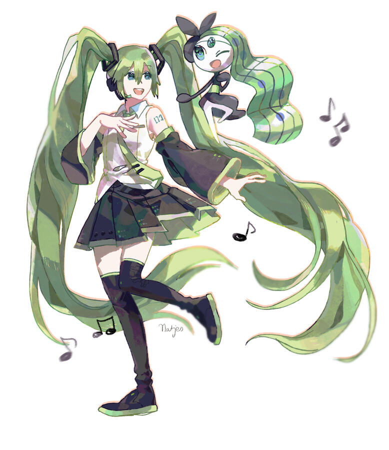 character: Hatsune Miku and Meloetta